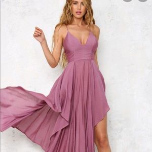hello molly asymmetrical maxi dress